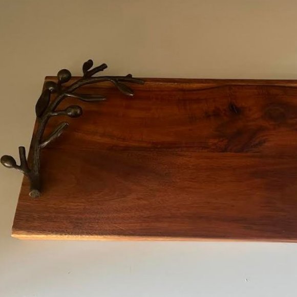 MICHAEL ARAM "OLIVE BRANCH" Wood Serving Tray Cheese Board - LAST ONE! - Picture 2 of 3